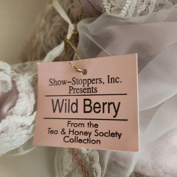 Show-Stoppers "Wild Berry" teddy bear doll plush stuffed w/tag 17" - Picture 10 of 10